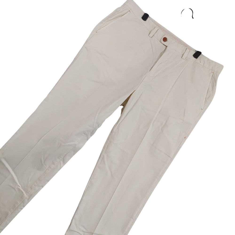 Tommy Bahama Chino Pants Men 36x32 Cream Pima Cotton Boracay Straight Leg